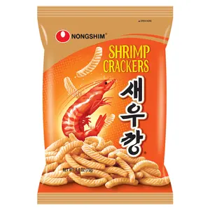 Nongshim Shrimp Crackers – Original Flavor (4-Pack) | Classic Korean Crunchy Snack