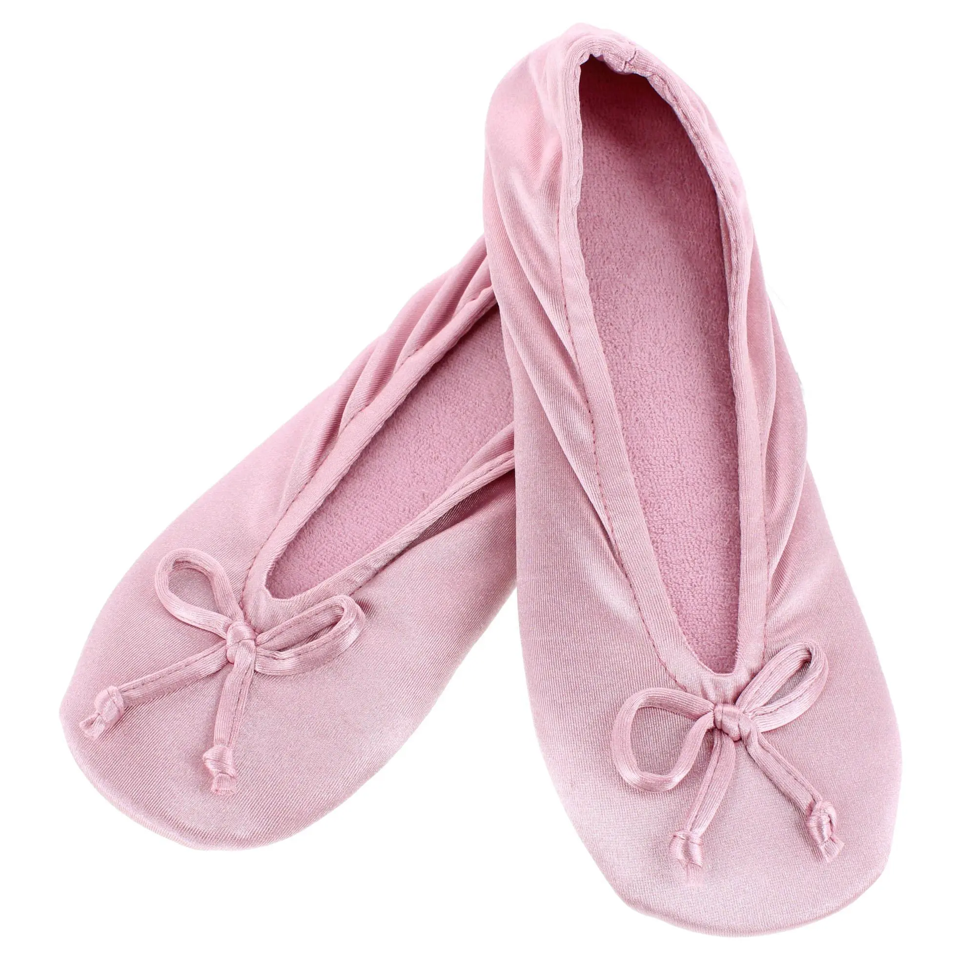Isotoner Women's Satin Classic Ballerina Slippers, Ballerina Slippers