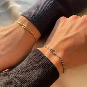 Stylish Minimalist Knot Couple Bracelets, a thoughtful Gift for Couples, Best Friends, or Someone Special