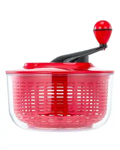 Brigii Salad Spinner, 5.3 Quart Lettuce Spinner with Double Drainage Holes, Salad Dryer for Washing, Spinning, and Draining Greens, Fruits, and Vegetables