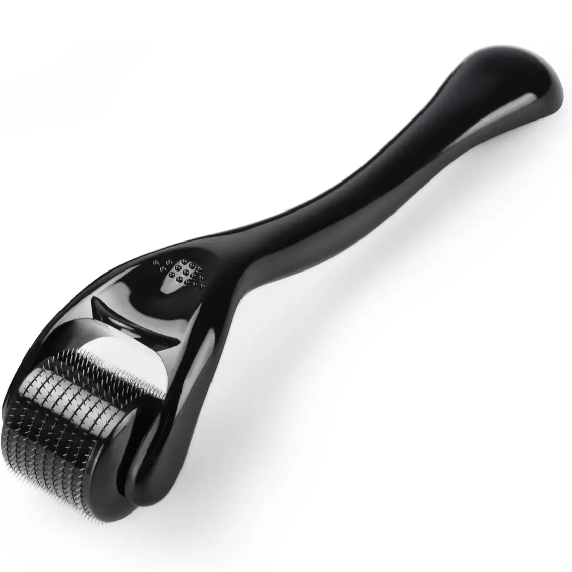 Handheld Beard Roller,Portable Reusable Micro needle rolling tool for Face beard body Scalp Men Women Skin Care tool Gift Silicone Derma