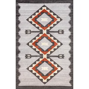 Adilynn Aztec Machine Washable Area Rug