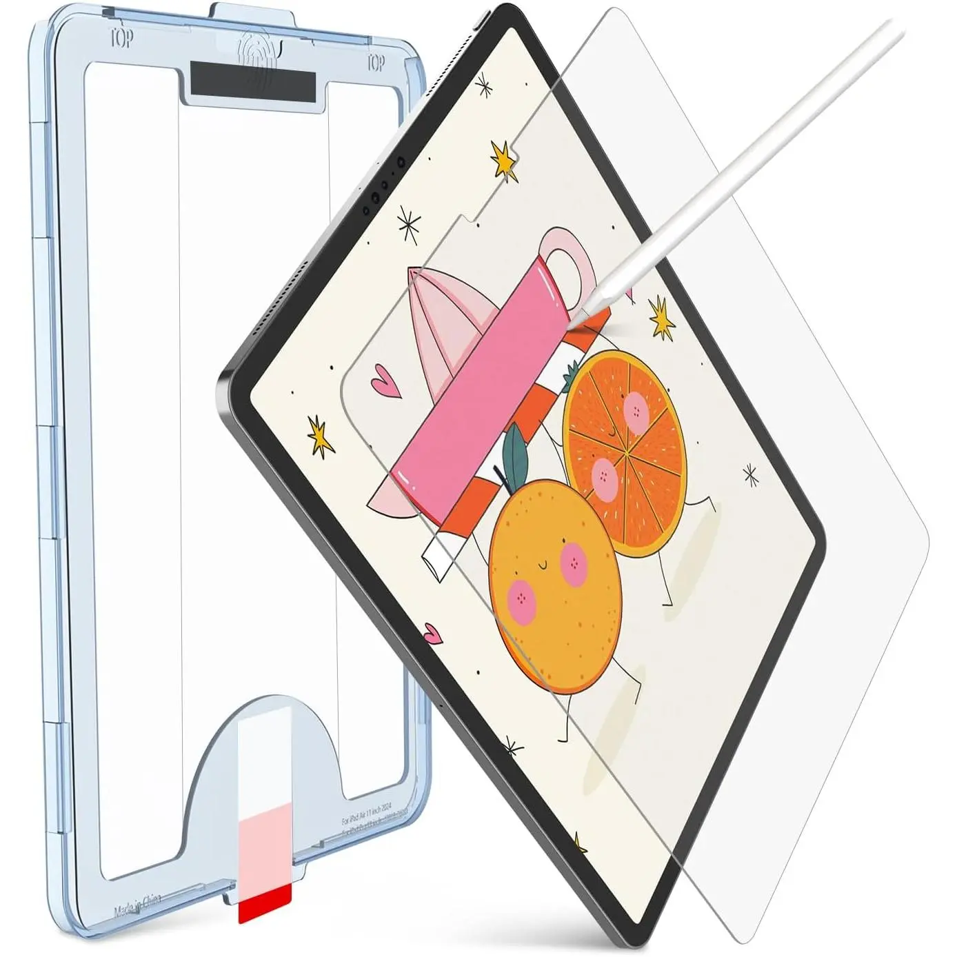 F-PCS02  Paperfeel Tempered Glass Screen Protector Compatible with iPad Pro 11 inch (2022&2021&2020&2018) / iPad Air 5th/4th (10.9 inch, 2022/2020) Draw as Paper, with Matte Surface, EZ Kit