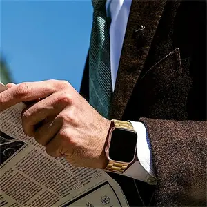 Stainless Steel Smart Watch Band for iWatch, Quick Release Watch Bands for Men Women, Ladies Replacement Band Clasp Buckle