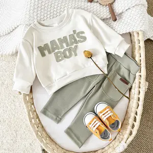 Toddler Baby Girl Clothes Long Sleeve Letter Print Sweatshirt Stretch Jogger Pants Newborn Spring Fall Outfit