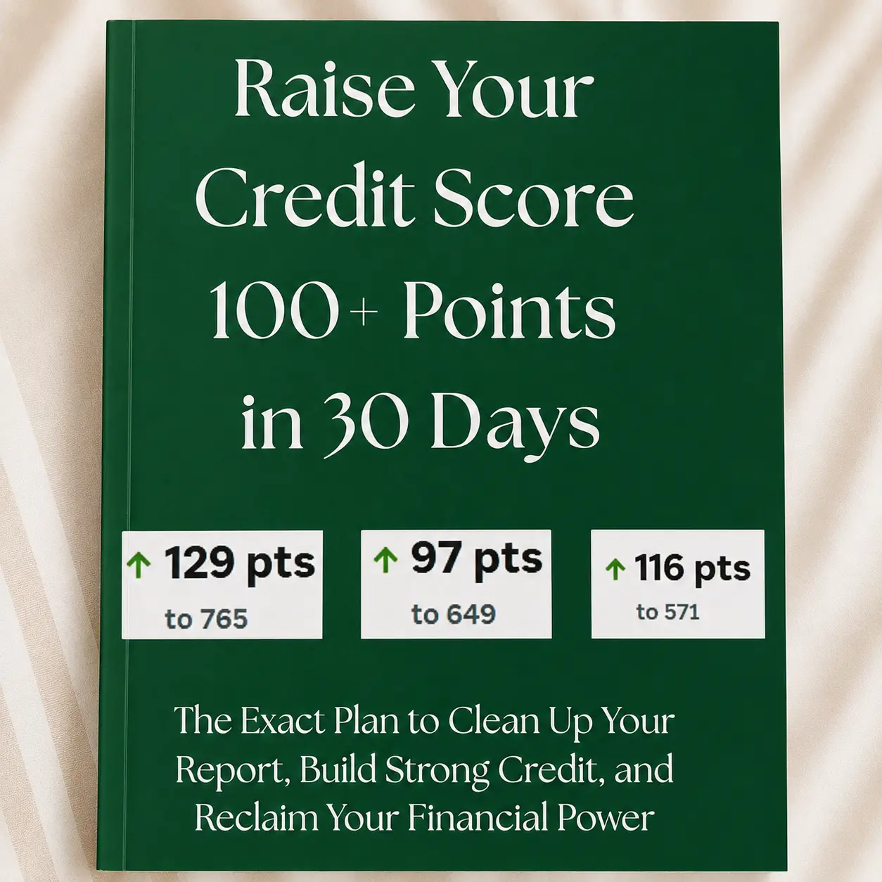 Raise Your Credit Score 100 Points in 30 Days Workbook  for Beginners & Rebuilding Credit Finance Checklist Organizer