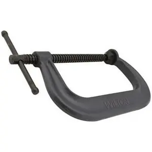 Hargrave Model 20304 Regular-Duty Forged Steel Standard C-Clamp - 0" Min Opening, 6" Max Opening, 3-5/8" Extra Deep Throat Depth, 6600 Lb Capacity