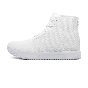 NOBULL Men's Outwork Edge High-Top (Impact) Shoe in White - OG Strength Training Shoe, Durable Gym Trainer, Lifting Sneaker