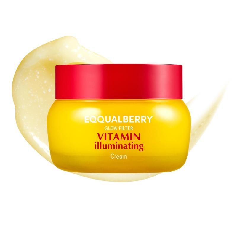 2PCS EQQUALBERRY Vitamin Illuminating Cream – Vitamin C & 5% Niacinamide + 3% TXA | Dark Spot Cream | Ceramide Barrier Strength | Glowing, Lightweight Hydration (1.69 fl. oz. / 50 ml)