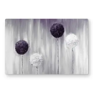 Begin Home Decor C1MP1218S9VNAN 12 x 18 in. Purple Allium Flowers - Floral Metal Print Wall Art for Home Decor
