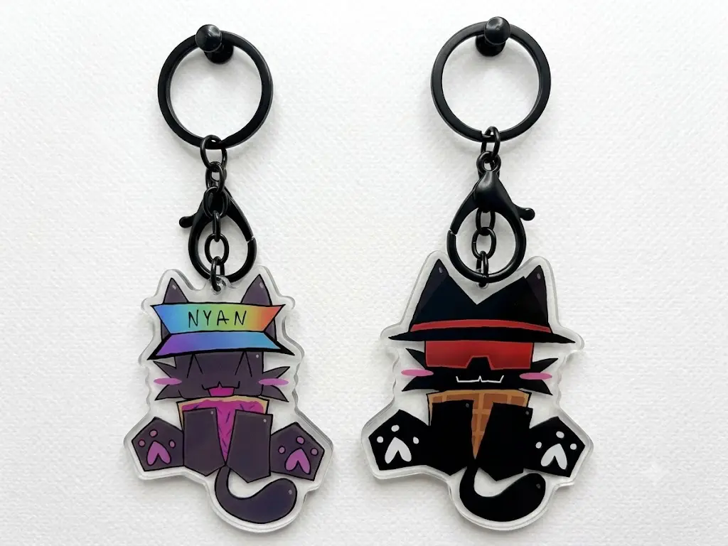Roblox Forsaken Nyan Elliot and Tac Nayn Chance Tail Acrylic Keychains Birthday Gift For Fan Bags Accessories