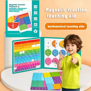 Magnetic Fraction Educational Puzzle Fraction Tiles and Circles, Equip Magnetic Score Disk Demonstrator,Math Manipulatives Enhance Early Primary School Students Mathematical Skills