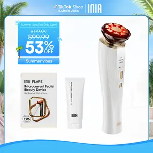 [New Color Drop]  INIA FLARE All-in-One Facial Beauty Device, 3-in-1 Facial Massager Beauty Device for Face and Neck Skin Rejuvenation Lifting/ Tightening/ Infusing, Best Mother's Day gift for Her