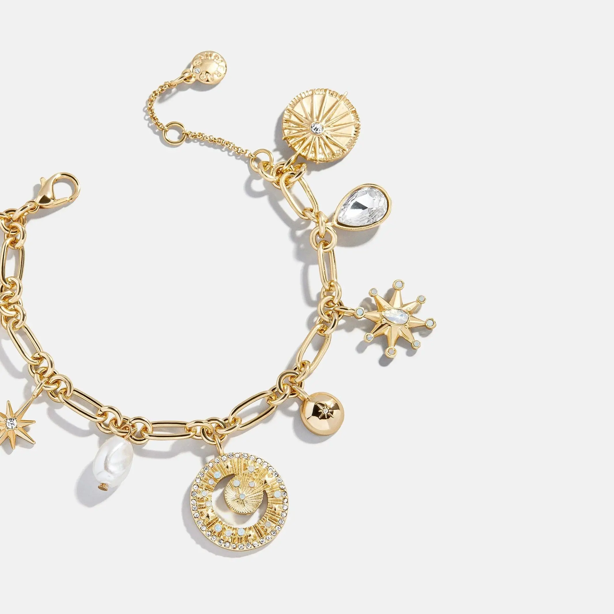 Star Power Celestial Charm Bracelet - Gold/Pavé