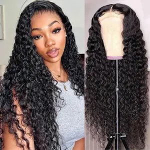 Deep Wave Lace Front Wigs Human Hair Pre Plucked 180 Density 13x4 HD Lace Frontal Wigs for Women Glueless Wigs Brazilian Virgin Wig with Baby Hair