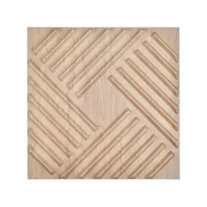 fathersdaygift VEVOR 3D Wall Panels, 12-Pack 19.7x 19.7 in PVC Modern Art Minimalist Salt Tiles, 32 Sq. Ft Coverage Accent Wall Panel, Interior Home Decor for Ceiling, Bedroom, Living Gaming Room, Light Wood Color