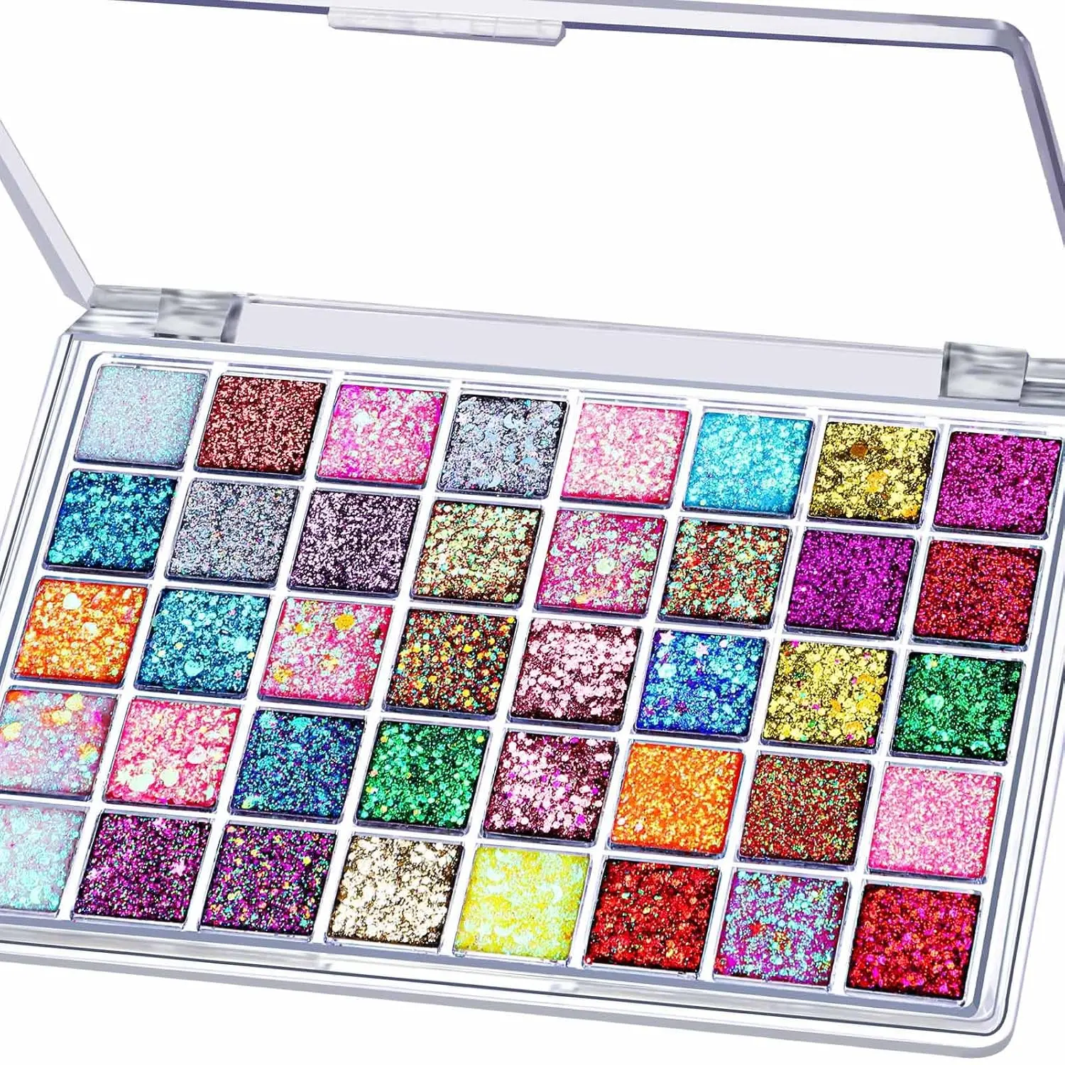 Summer Gift  40-Color Face Glitter Gel Set: No Glue Needed, Multi-Purpose Glitter for Face, Hair, Body – Perfect for Women, Girls, Kids, Halloween, Raves & Carnivals