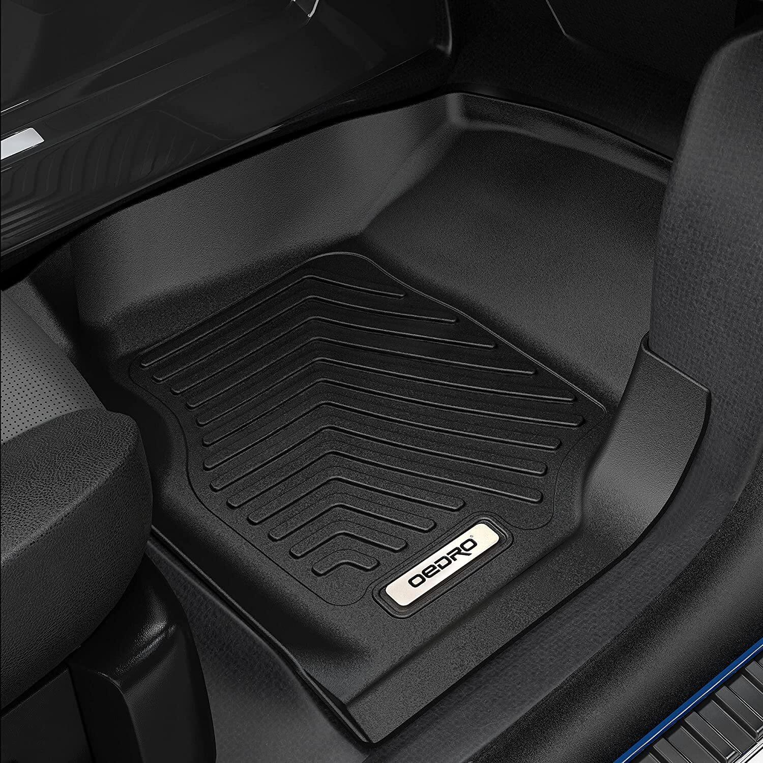 YITAMOTOR Floor Mats Compatible for 2021-2023 Hyundai Santa Fe Includes 2 Rows and Cargo Liner Set TPE All-Weather Floor Mat Set Liners, Black