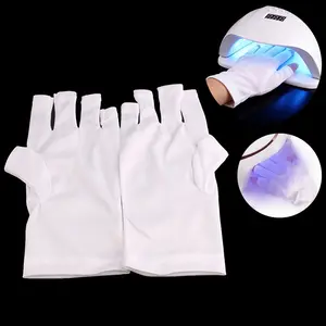 UV Protection Nail Art Gloves, Half-Finger Anti-UV Nail Care Gloves, Protect Hands From UV Rays During LED Light Exposure