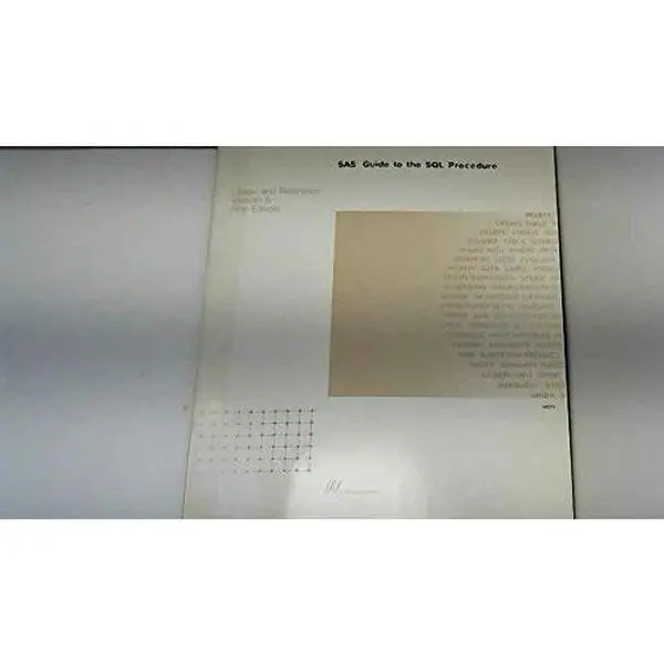 USED SAS Guide to the SQL Procedure Usage and Reference Version 6.0 Tutorial Book - SAS Institute, Paperback, English, Very Good Condition, 240 Pages, 1.2 lbs, Detailed Examples, Enhancing Performance