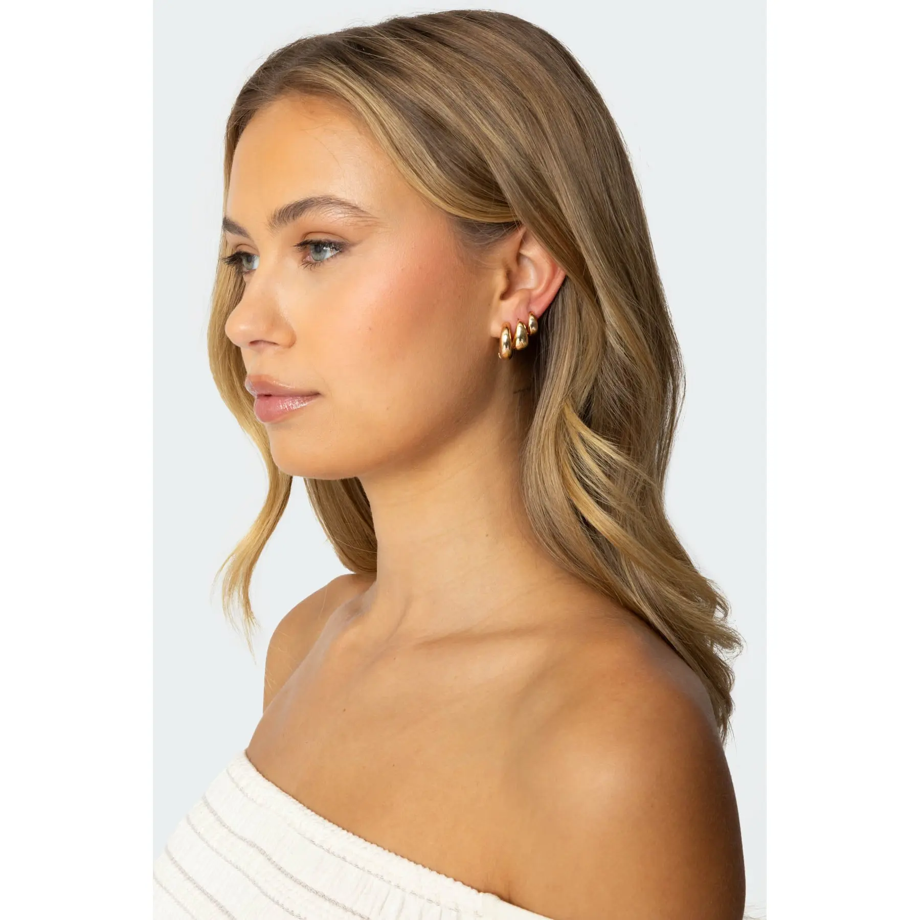 Chunky Hoop Earring Set Chunky Hoop Earring Set