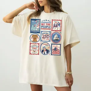 250th Usa Anniversary Stamps Shirt, America 1776 2026 Sweatshirt, 4th Of July Semiquincentennial T Shirt, Patriotic Merch Gift Hoodie, Unisex Sweater Pullover Tee