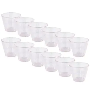 9 oz. Mega Bulk 100 Ct. Small Clear Disposable Plastic Cups with Pink Glitter
