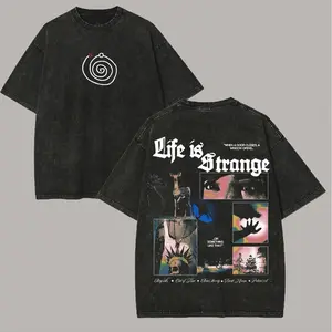Life Is Strange Collage Graphic Tee, When A Door Closes Quote Shirt, Vintage Indie Game Merch, Crew Neck T-Shirt, Short Sleeve, Unisex Vintage Top, Streetwear Style