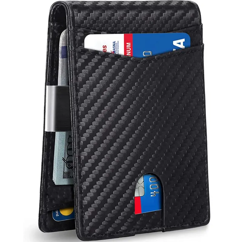 Men's Business Fashion Rfid Blocking Bifold Wallet with Card Slots, Plain Card Holder, Casual Trendy Wallet for Work & Daily Use Gift for Man / Husband, Durable Bifold Wallet, Business Style Wallet, Business Wallets, Rfid Protected Wallet