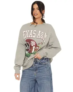 Gameday Women's Tamu Helmet Embroidered Graphic Crewneck - Tamu-Malonemm-Ofc405