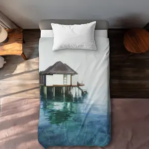 360 Stand Exotic Print Twin Size Duvet Cover - Breathable Microfiber Fabric, Wanderlust Vibe, Travel Dreams, Twin Bed Bedding Home Decor Essential, Machine-Washable Duvet Covers, Microfiber Duvet Covers