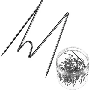Fabric Panel Wall Wire Cubicle Hooks with Clear Storage Box for Interior Exterior Decor Picture Hanging Home School Office DIY, Black, 36 Pcs