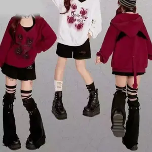 Dark Subculture Summer New Black Denim Cross Leg Warmers For Women Punk StyleDrawstring Tie-Up Mid Calf Micro Flared Stackable Socks Gothic Fashion Trend