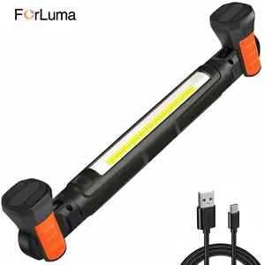 ForLuma Upgraded 3000LM Work Light, 5200mAh Rechargeable Underhood Light with Magnetic Base, Enhanced Hooks & Silicone-Coated Magnets, Premium Material, Waterproof &  Fireproof, Portable for Car Repair/Garage/Job Site etc., Perfect Gift for Dad/Hubby/Son