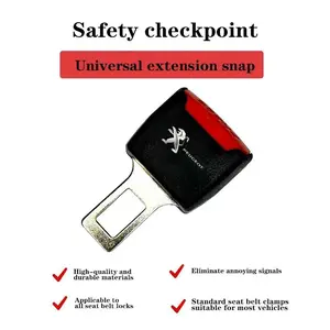 Car Seat Belt Buckle Clip Extender Safety Bel   For Peugeot 108 406 407 408 206 207 208 306 307 308 508 Car Accessories