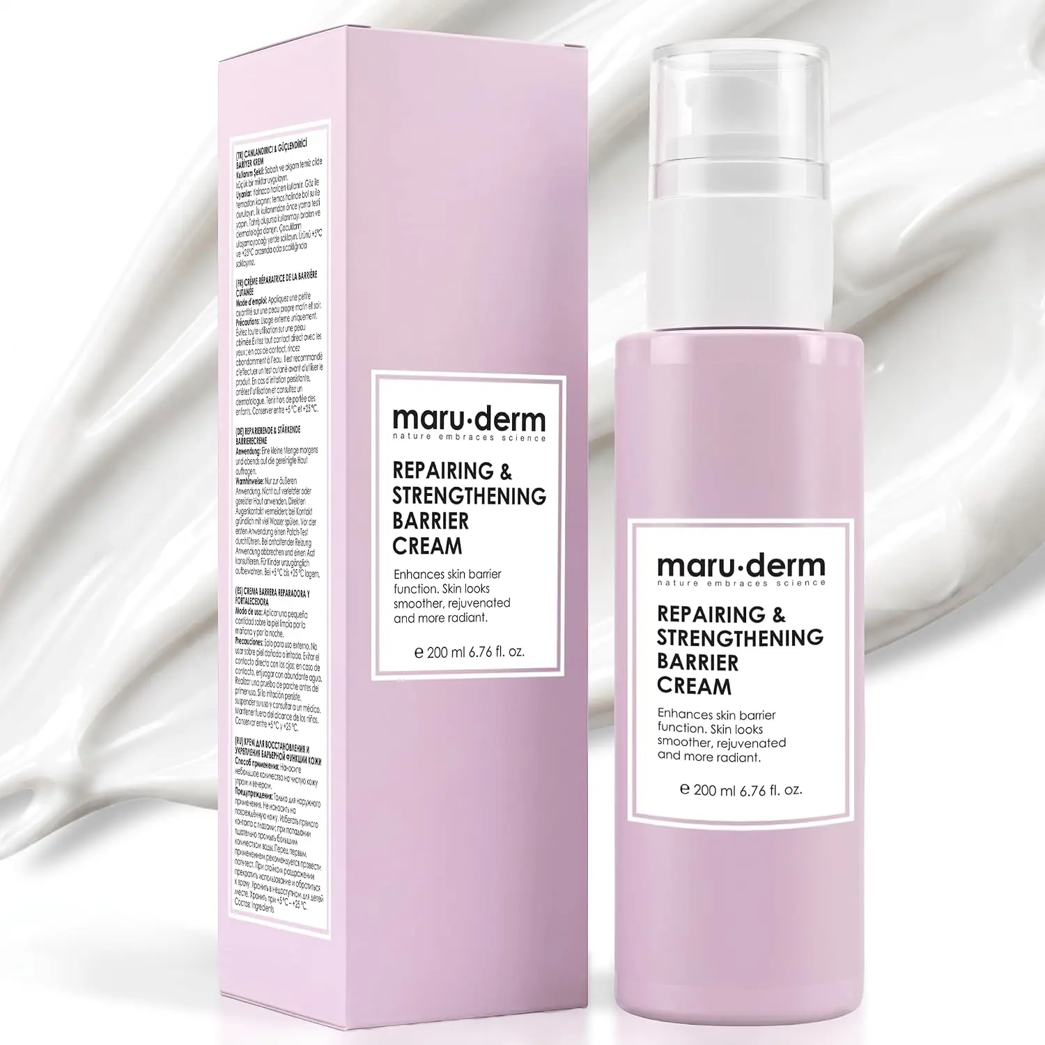 Maruderm Repairing & Strengthening Barrier Cream with 5% Panthenol & 2% Ceramide NP | Niacinamide, Bifida Ferment & Squalane | 6.7 fl. oz. (200 ML)