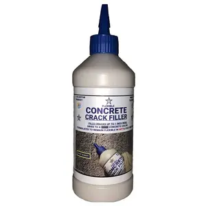 Bluestar Flexible Concrete Crack Filler (Gray), DIY - No Special Tools Needed, Fill Cracks in Concrete Driveways, Sidewalks, Patios, Garage and Basement Floors. 16 fl. oz. Bottle