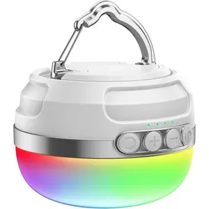 LED Camping Lantern Rechargeable 1400LM, Up to 420H Running Time Camping Tent RGB Light, 10400mAh  Hanging Light for Hurricane, Power Outages, Home, Hiking, White
