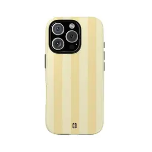 Butter Yellow Striped- Case Phone for Men (Women), Tough Case, Case for iP 16 15 14 13 12 11 X Promax Plus
