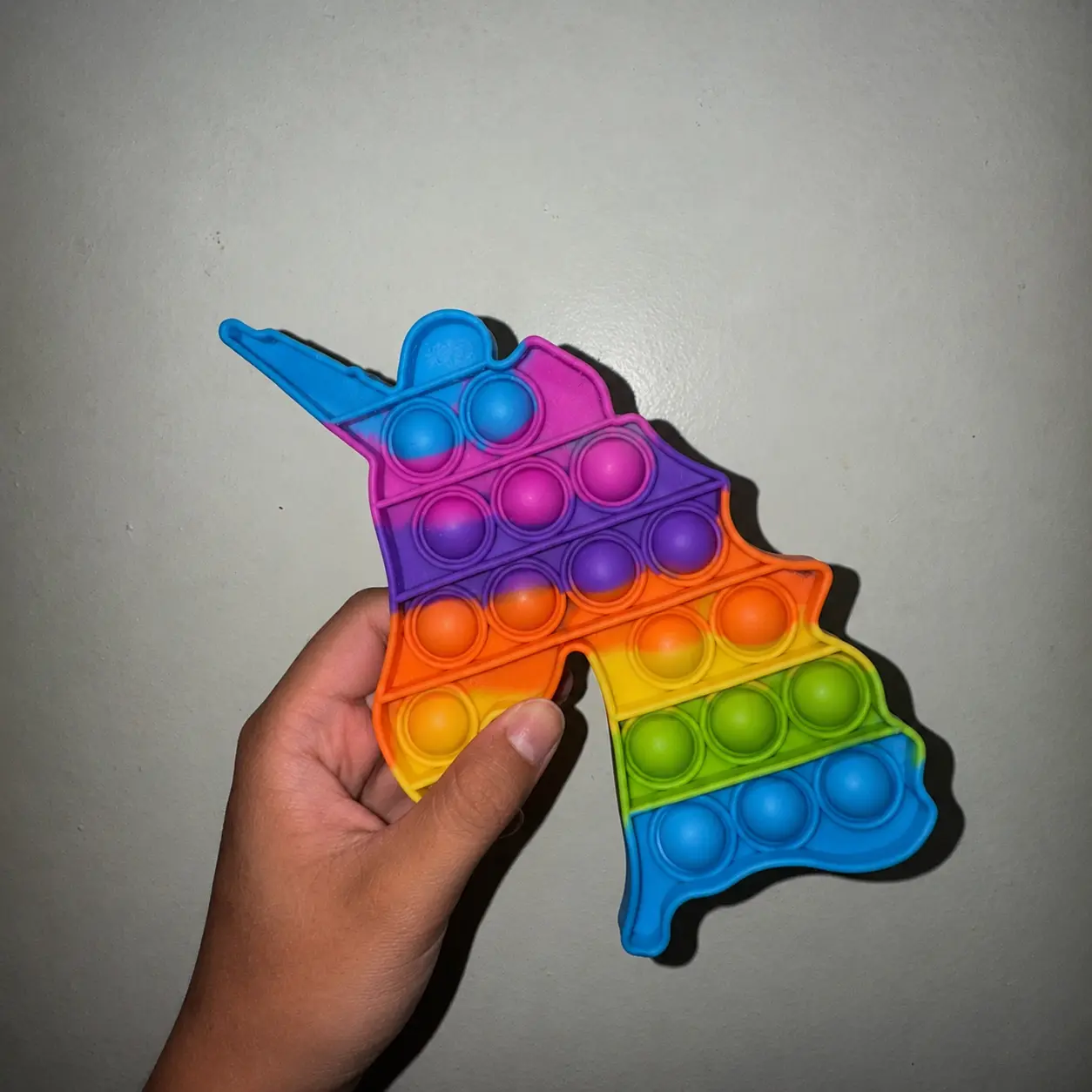 Rainbow Unicorn Pop It Fidget Toy Silicone Push Bubble Sensory Toy