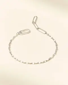 Silver Confetti Chain Bracelet