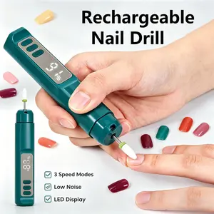 Rechargeable Portable Nail File, Professional Electric Nail Buffer, Acrylic Gel Polisher, Ideal for Salon and Home Use, Tg3 Model
