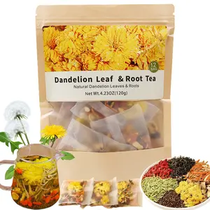 Dandelion Leaf & Root Tea, Natural Dandelion Herbal Tea for Liver & Kidney Health, Non-GMO, Caffeine-free, Support Digestion & Boost Immune System