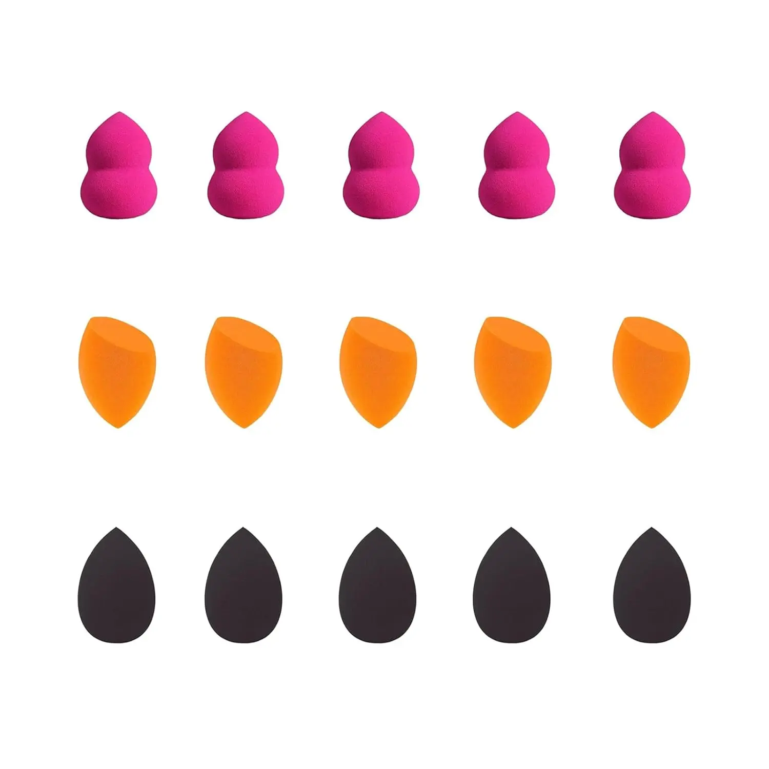 beauty blender bulk makeup sponge set:15 pcs perfect mini medium beauty sponge makeup blender flawless for liquid,foundation,blending,make up sponges for face