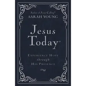 USED Book - Jesus Today Deluxe Edition, Leathersoft, Navy, with Full Scriptures: Experience Hope Through His Presence (a 150-Day Devotional) by Young, Sarah (Imitation Leather) - english