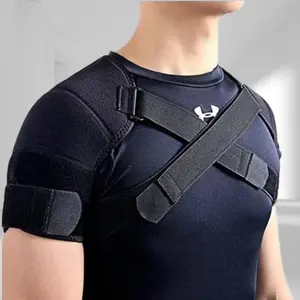 1 piece two-way adjustable breathable sports shoulder pads, Adjustable shoulder brace, suitable for basketball, badminton, baseball and other sports, fitness shoulder straps, sports accessories, comfortable fit, Christmas, Halloween gifts