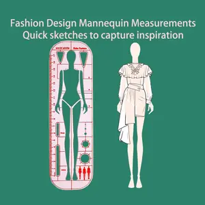 Fashion Design Human Template Ruler, Fashion Technology Skills Competition Template Ruler, Clothing Design Tool, Proportional Drawing Aid