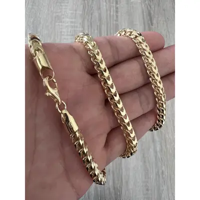 14k Gold Vermeil Diamond Cut Sparkle Rope Chain – 925 Sterling Silver, 3-5mm Width, 16-30" Lengths