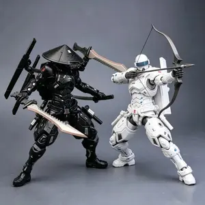 22cm Snake Eyes G.I. Joe Action Figure 2 Pack White Samurai Assembly Model Black Warrior Finished Model Ninja Mecha Toy Boy Gift