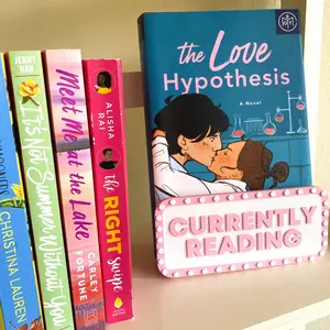 Book Sign, Library Sign, Currently Reading, Kindle, Bookish Decor, Bookshelf Decor, Booktok Gift, Book Gift, Personalized Library Sign